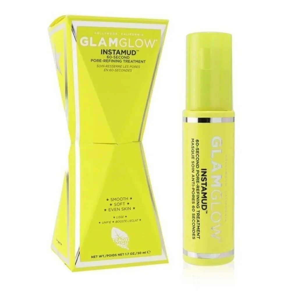 GLAMGLOW BNIB Facial Mask InstaMud 60-Second Pore-Refining Treatment 1.7 Oz